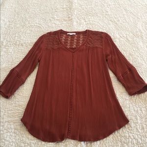 Brick red blouse